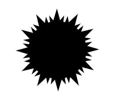 Beyaz arkaplanda vektör olarak gösterilen güneş simgesi