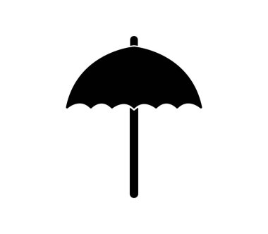 Beyaz arkaplanda şemsiye simgesi