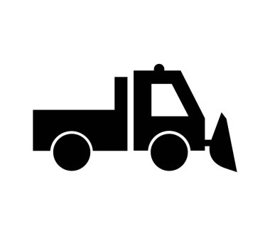 Kar küreme simgesi beyaz arkaplanda vektör ile gösterilmiştir