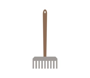 Beyaz arkaplanda tırmık simgesi