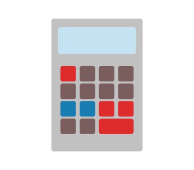 Beyaz arkaplanda hesap makinesi simgesi