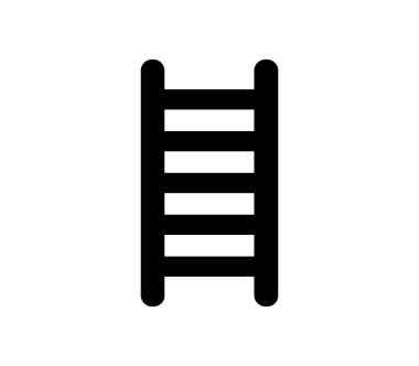 Merdiven simgesi beyaz arkaplanda vektör ile gösterilmiştir