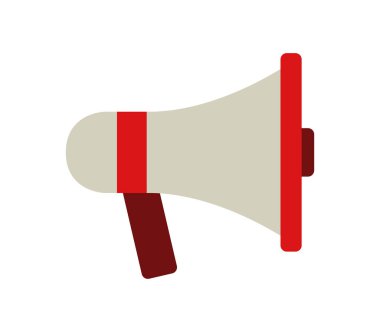 Beyaz arkaplanda megafon simgesi