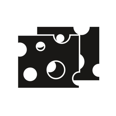 Beyaz arkaplanda peynir simgesi