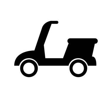 Scooter simgesi beyaz arkaplanda vektör ile gösterilmiştir