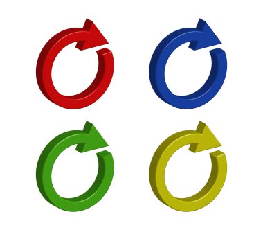 Beyaz arkaplanda ok simgesi