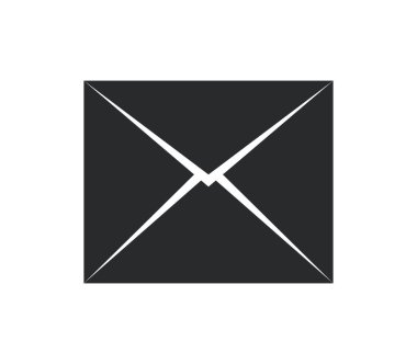 Beyaz arkaplanda ileti simgesi