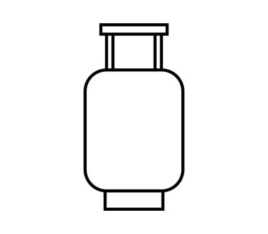 beyaz arkaplanda gaz silindiri simgesi