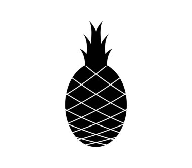 Beyaz arkaplanda ananas simgesi