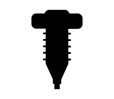beyaz arkaplan üzerinde vektör resimli vida simgesi