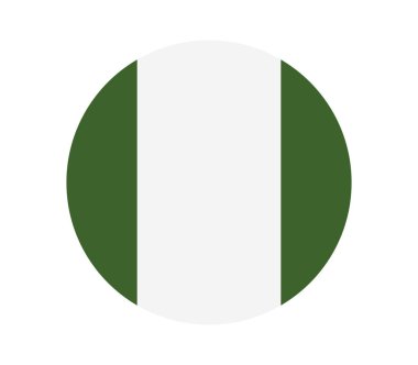 Nijerya bayrak beyaz arka plan üzerinde