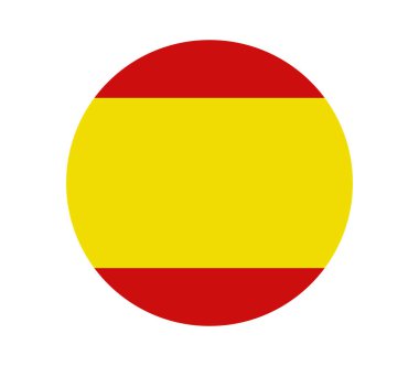 Beyaz arkaplanda ispanyol bayrağı