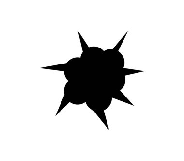 Beyaz arkaplanda patlama simgesi