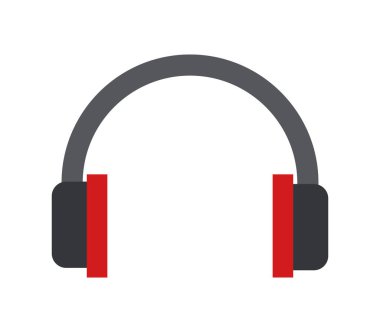 Beyaz arkaplanda kulaklık simgesi