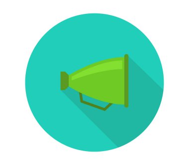 Beyaz arkaplanda megafon simgesi