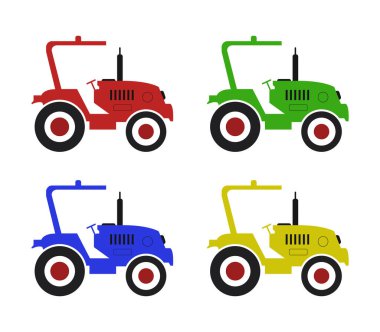 Beyaz arkaplanda traktör çizimi