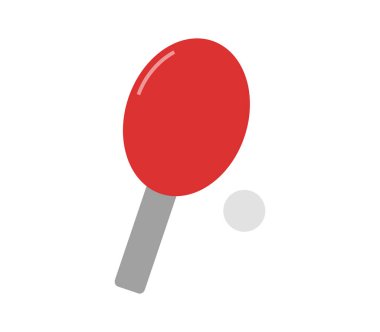 Beyaz arkaplanda ping pong simgesi