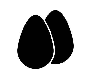 Beyaz arkaplanda yumurta simgesi