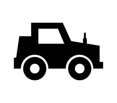 Beyaz arkaplanda vektör olarak gösterilen yol tekerlekli simgesi