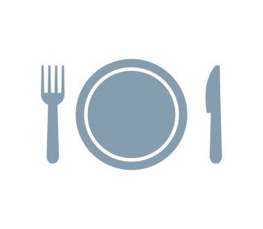 Çatal bıçak resimli düz simge