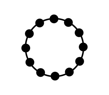 Beyaz arkaplanda bilezik simgesi