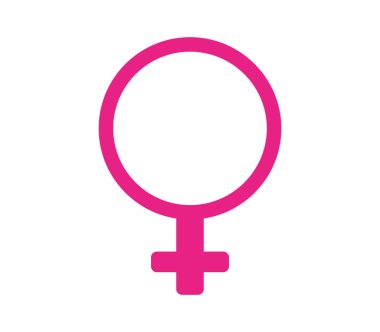 Beyaz arkaplanda cinsiyet simgesi