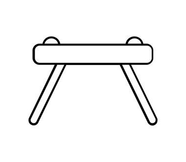 Beyaz arkaplanda kulplu at simgesi