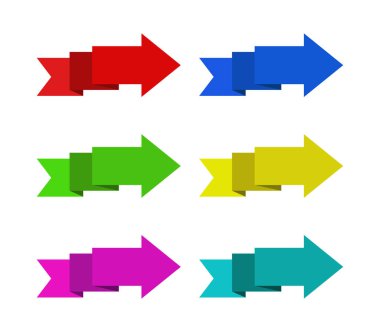 Beyaz arkaplanda ok simgesi