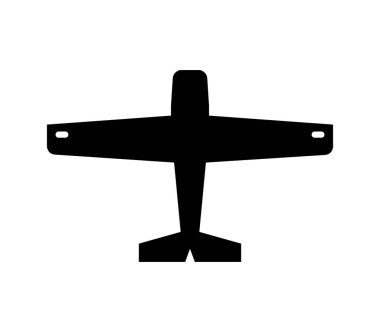 beyaz arkaplanda vektör ile resimlenmiş düzlem simgesi