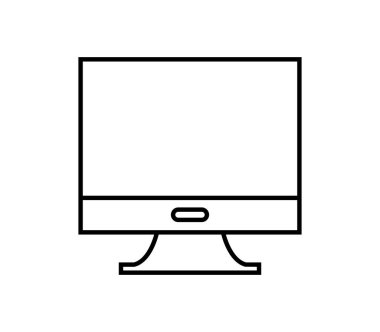 Beyaz arkaplanda bilgisayar izleme simgesi