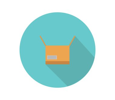 karton kutu simge vektör çizim