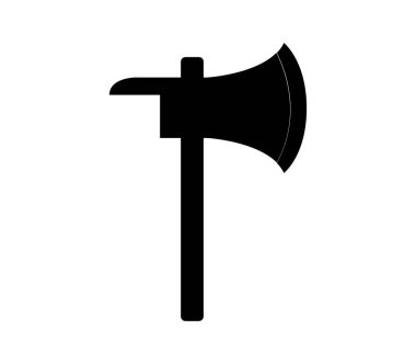 beyaz arkaplanda vektör olarak gösterilen ax simgesi