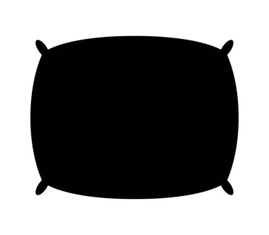 Beyaz arkaplanda yastık simgesi