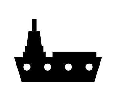 Beyaz arkaplanda gemi simgesi