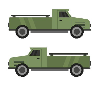 Beyaz arkaplan vektör illüstrasyonunda kamyon