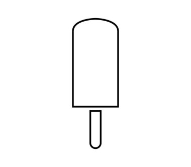 beyaz arkaplanda vektör olarak dondurma simgesi