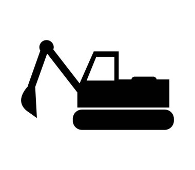 Kazı simgesi beyaz arkaplanda vektör ile gösterilmiştir