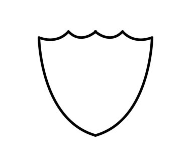 beyaz zemin üzerinde kalkan simgesi