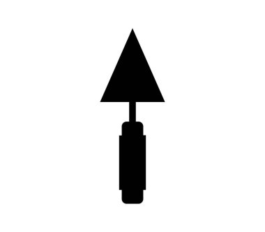 Beyaz arkaplanda düz mala simgesi, vektör illüstrasyonu 