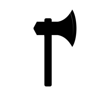 beyaz arkaplanda vektör olarak gösterilen ax simgesi