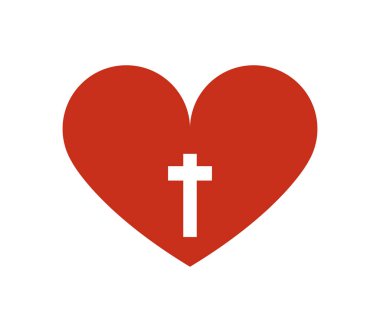 Kalp ikonu vektör illüstrasyonu