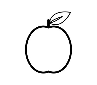 beyaz arkaplanda şeftali simgesi