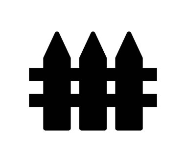 Beyaz arkaplanda vektör ile gösterilmiş çit simgesi