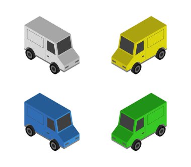 Beyaz arkaplanda van illüstrasyonu