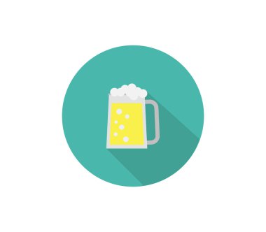 Beyaz arkaplanda bira simgesi