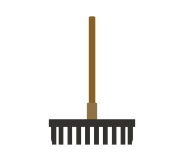 Beyaz arkaplanda tırmık simgesi