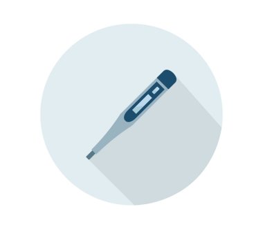 Beyaz arkaplanda termometre simgesi