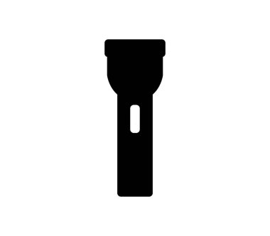 Beyaz arkaplanda vektör ile gösterilmiş meşale simgesi