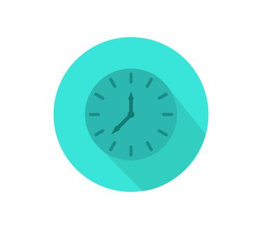 Beyaz arkaplanda saat simgesi