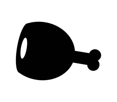 tavuk uyluk simgesi beyaz arka plan üzerinde